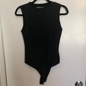 Abercrombie & Fitch Black Sleeveless Bodysuit